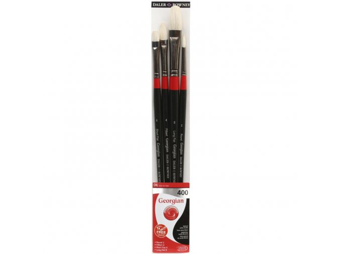 Sada 4 štětců pro olej Daler-Rowney Georgian - 283300400