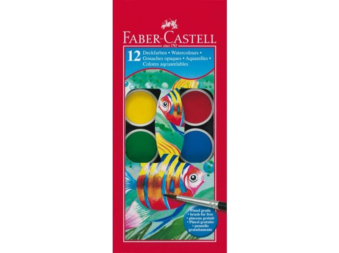 Školní vodové barvy 12x24mm Faber-Castell