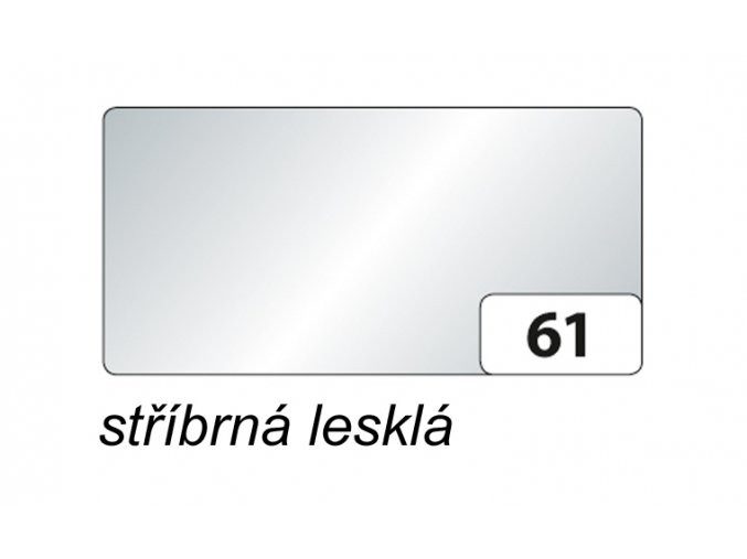 Barevný papír - 61 stříbrná lesklá