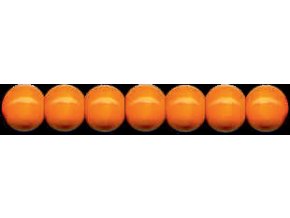 Dřevěné korálky lakované 10mm, 56ks - oranžové
