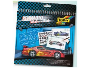 Kniha se šablonami - RACING CAR