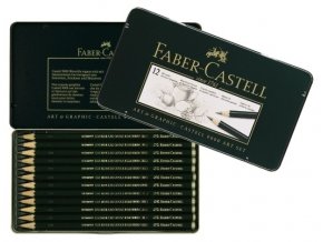 Sada grafitových tužek 12ks 8B - 2H Faber-Castell