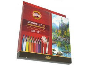 Sada 48 uměleckých akvarelových pastelek Mondeluz Koh-i-noor