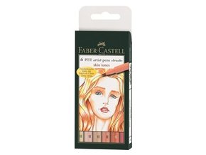 Sada tušových popisovačů PITT ARTIST PEN Faber-Castell - Skin tones