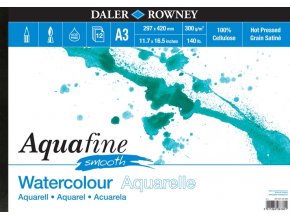 Blok akvarelový 300g Aquafine smooth Daler-Rowney - 12 listů A3