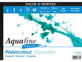 Blok akvarelový 300g Aquafine smooth Daler-Rowney - 12 listů A4