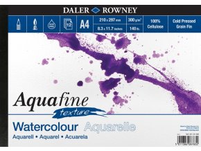 Blok akvarelový 300g Aquafine texture Daler-Rowney - 12 listů A4