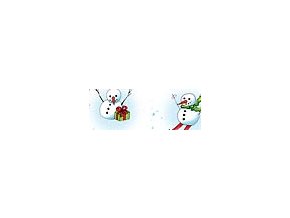Motiv karton - Vánoce sněhulák 270g