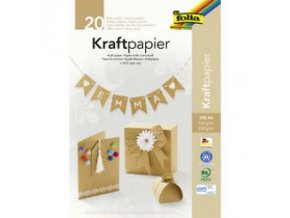 folia Kraftpapier Block DIN A4 20 Blatt sortiert 698