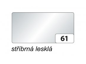 Barevný papír - 61 stříbrná lesklá