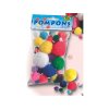 Pompons sada 30 ks 1-5cm barevný mix