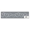 Washi lepící páska 10m x 15mm - stříbrná srdce