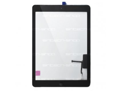7516 ipad air a1474 celni sklo digitizer cerny sintech premium osazeny home button