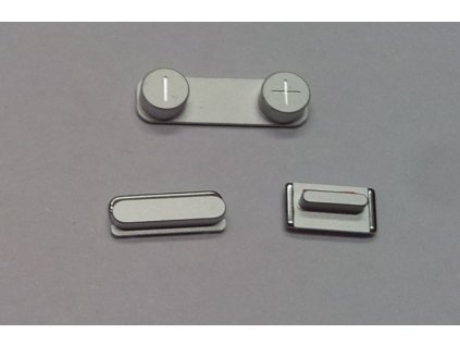 7594 iphone 5s stribrny set tlacitek volume mute a power button