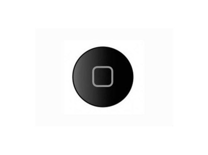 iPad 2/3/4 Home Button - černý s gumovou podložkou