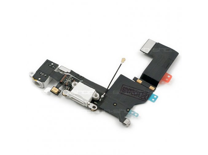 iPhone 5S nabíjecí konektor Lightning port se sluchátkovým jackem a mikrofonem bílý