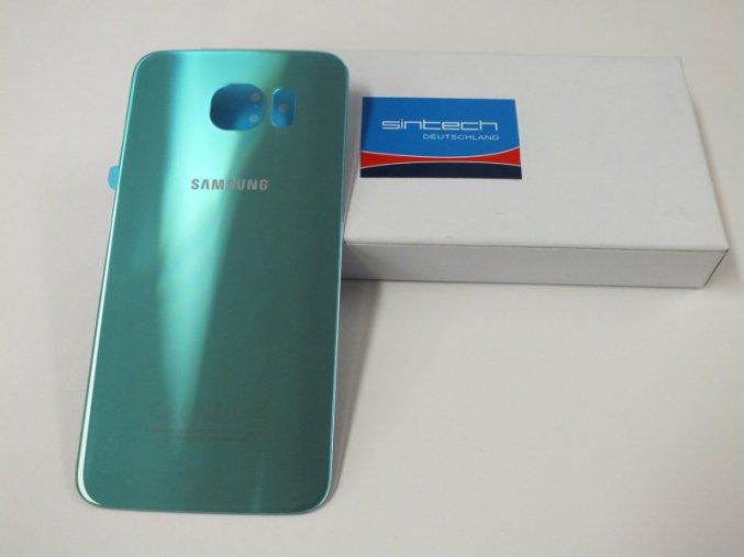 Samsung Galaxy S6 G920F zadní skleněný kryt, modrý topaz