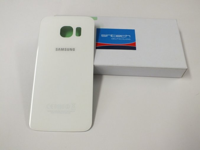 Samsung Galaxy S6 Edge G925F zadní skleněný kryt, bílý