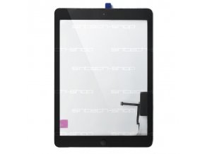 iPad Air (A1474) čelní sklo + digitizer - černý SINTECH© Premium, osazený Home button