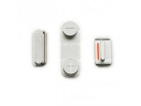 iPhone 5 set tlačítek (volume, mute, power), stříbrný