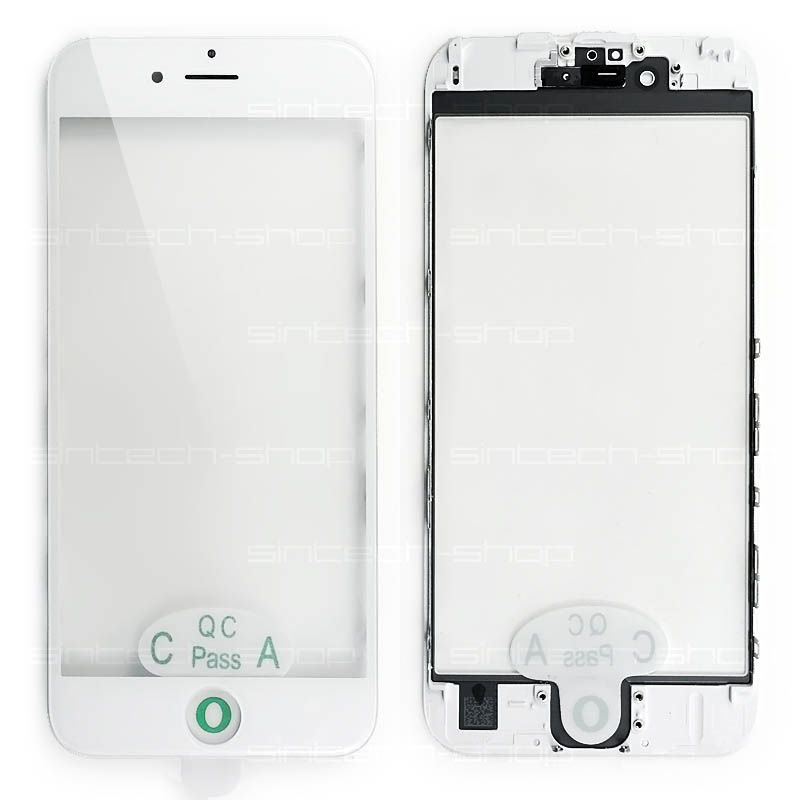 iPhone 6S (4,7") čelní dotykové sklo s rámem a OCA lepící vrstvou PREMIUM - bílé