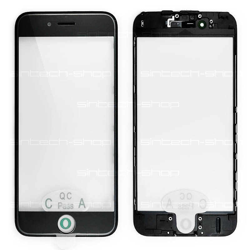 iPhone 6S (4,7") čelní dotykové sklo s rámem a OCA lepící vrstvou PREMIUM - černé