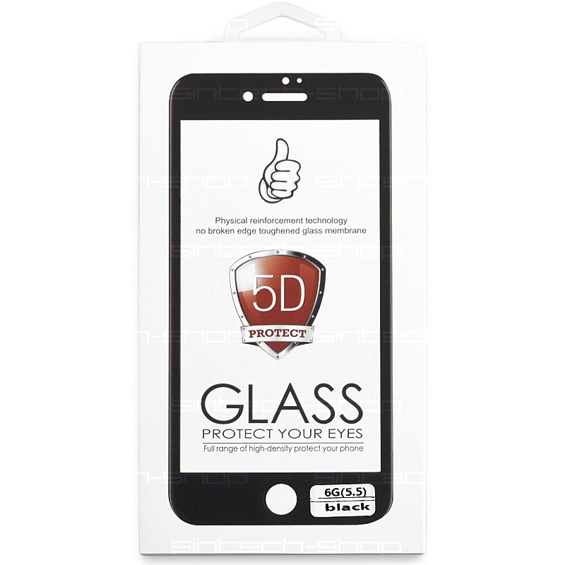 5D tvrzené sklo 9H pro iPhone 6 Plus/6S Plus (5,5") Barevná varianta: Černá