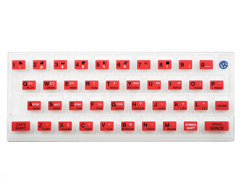 Sinclair ZX Spectrum 48k guma klávesnice svítící, různé barvy Barva: Červená