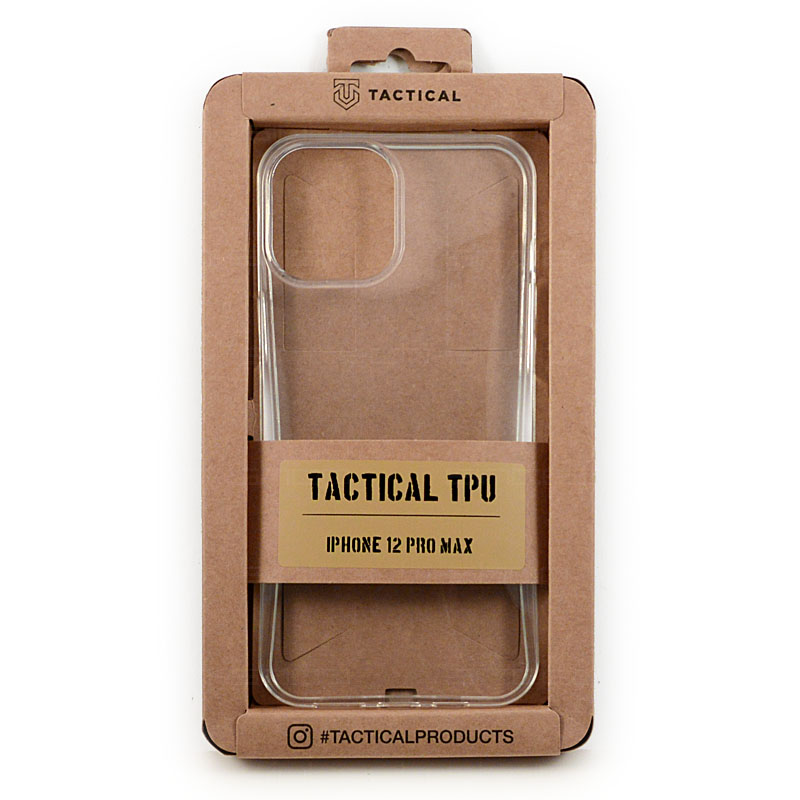 Tactical TPU Kryt pro Apple iPhone 12 Pro Max (6,7"), průhledný