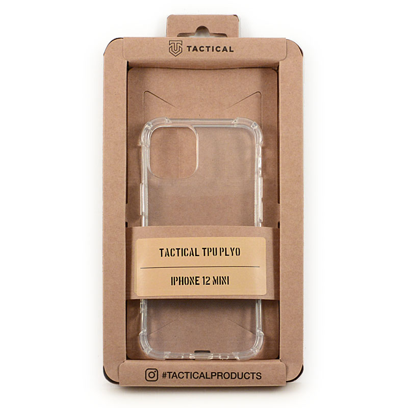 Tactical TPU Kryt PLYO pro Apple iPhone 12 Mini (5,4"), průhledný