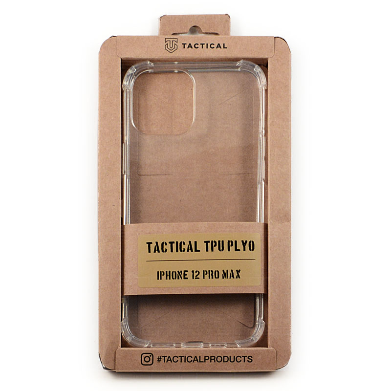 Tactical TPU Kryt PLYO pro Apple iPhone 12 Pro Max (6,7"), průhledný