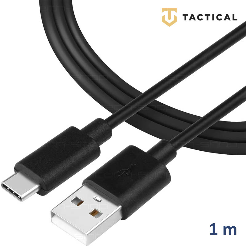 Tactical Smooth Thread kabel USB-A/USB-C 1m Barevná varianta: Černá