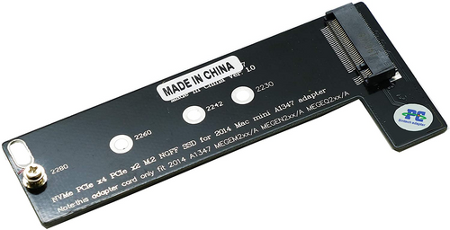 M.2 NGFF NVMe SSD Adapter Card pro upgrade SSD Mac Mini Late 2014 A1347 MEG Series