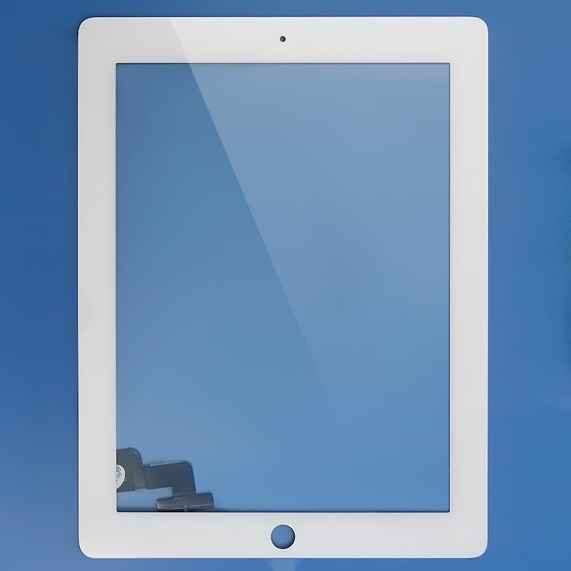 iPad 2 čelní sklo + digitizer (Touchscreen) - bílý