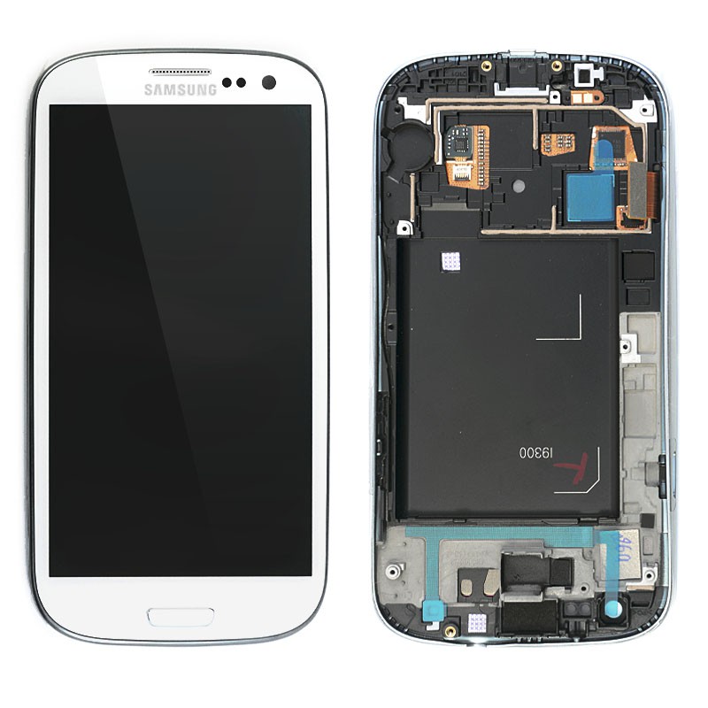 Samsung i9300 Galaxy S3 white LCD Display + dotyk + přední kryt