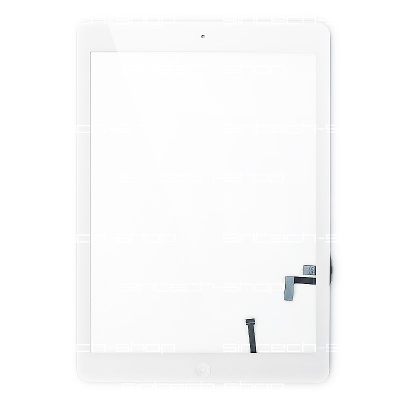 iPad Air (A1474) čelní sklo + digitizer - bílý SINTECH© Premium, osazený Home button