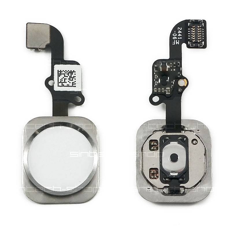 iPhone 6 / 6 Plus Home Button včetně flex kabelu - stříbrný
