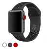 Silikonový Pásek Double pro Apple Watch 1/2/3/4/5/6/SE 38mm/40mm (Barevná varianta Černá/Červená)