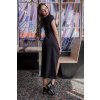 Čierne voľné šaty Sintimo (Velikost XXL)