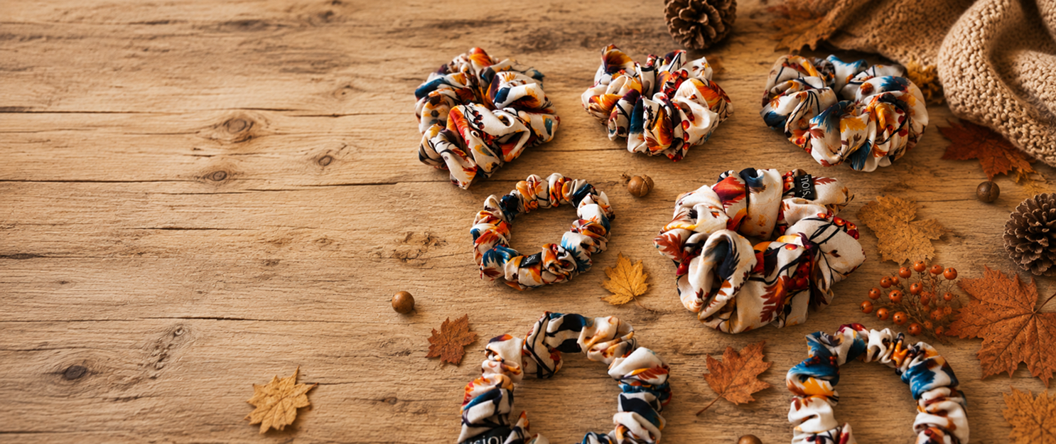 Vzorované scrunchies