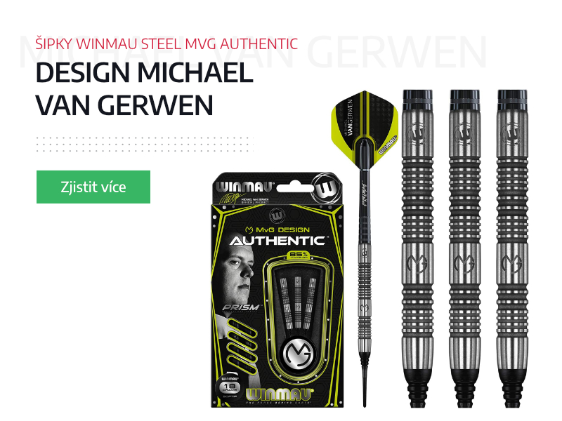 Šipky Winmau steel MvG Authentic 22g 85% wolfram