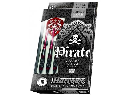 Šipky Harrows soft Pirate 16g brass červené