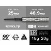 Šipky Target Hydro 12 90% 20g soft