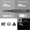 Šipky Aspinall 90% x Echo 22G SP Steel Tip Darts