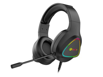 c tech herni sluchatka s mikrofonem midas ghs 17 casual gaming rgb podsviceni 3 5mm jack usb pods cerna ie182719824