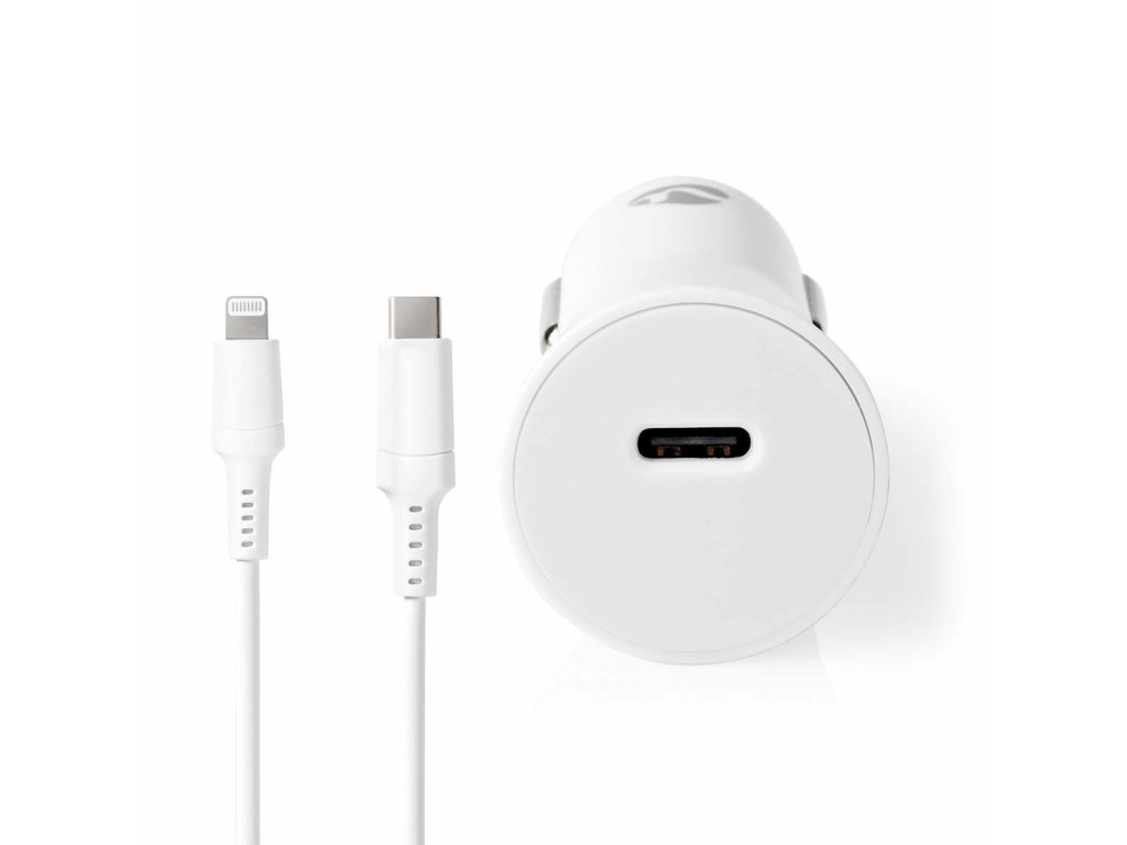 8163 nabijecka do auta s konektorem usb c a kabelem apple lightning bila