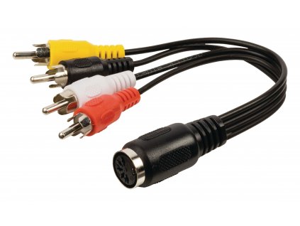 3981 1 kabel petikolik din5 samice 4x rca cinch samec 20 cm