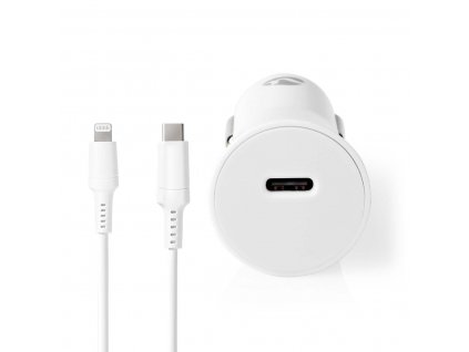8163 nabijecka do auta s konektorem usb c a kabelem apple lightning bila