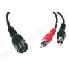 3978 1 kabel petikolik din5 samice 2x rca cinch samec 20 cm