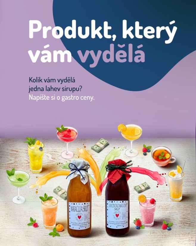 Produkt, který vám vydělá. Kolik položek v menu zvládne jedna lahev sirupu? Kolik nápojů z ní prodáte během jednoho dne?...